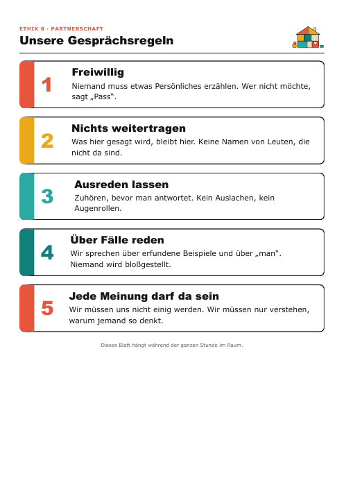 Vorschau Gesprächsregeln
